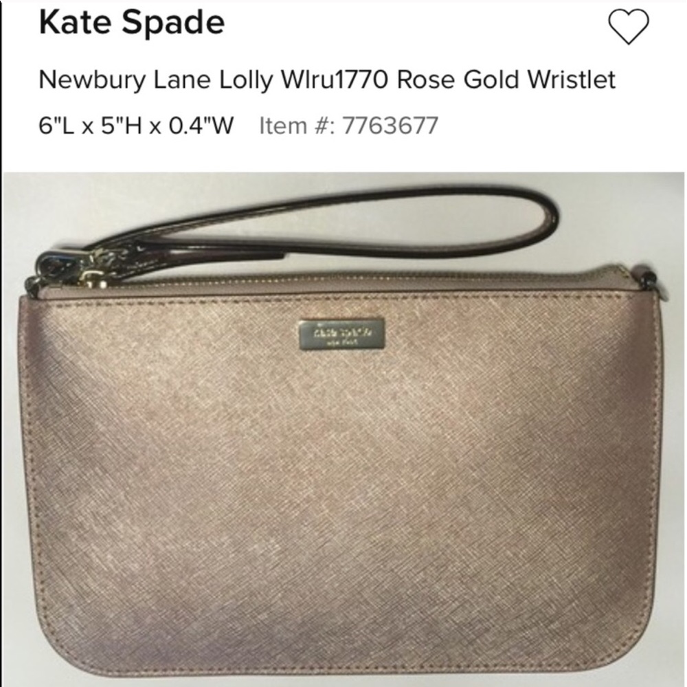 kate spade rose gold wristlet