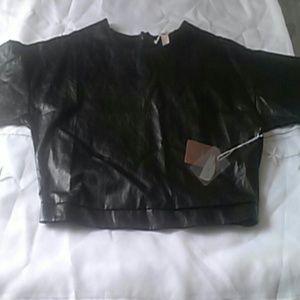Forever21 leather material crop top