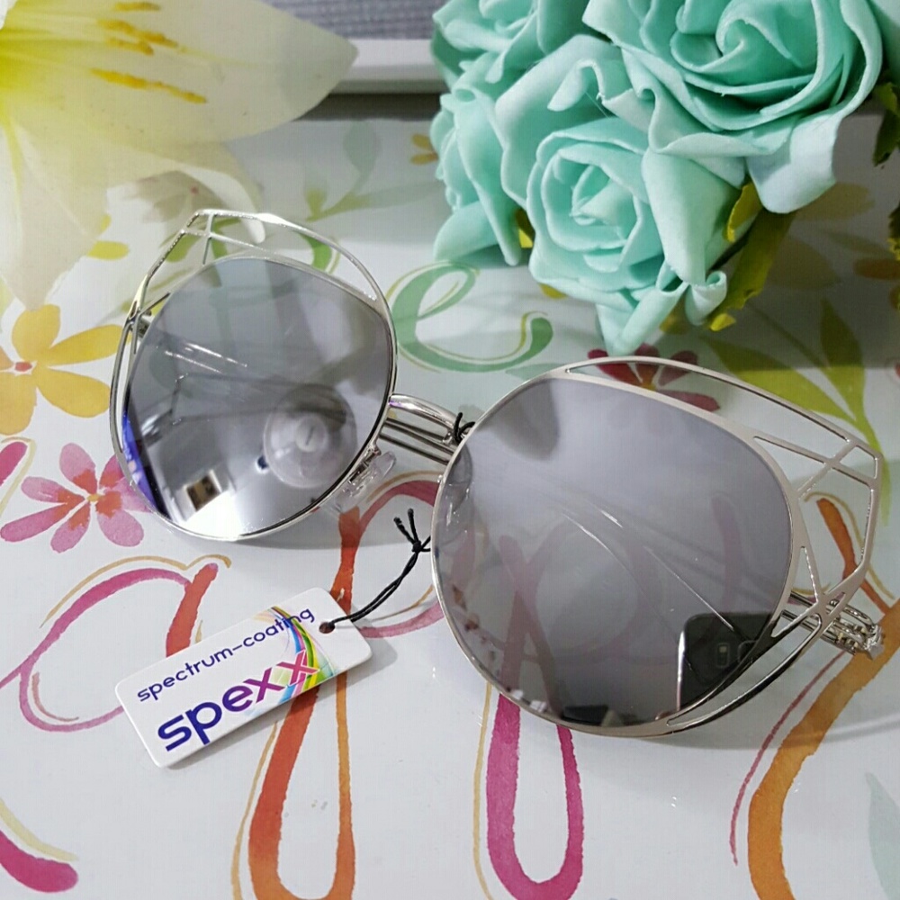 HIGH QUALITY CAT EYE MIRROR VINTAGE SUNGLASSES - Picture 2 of 4