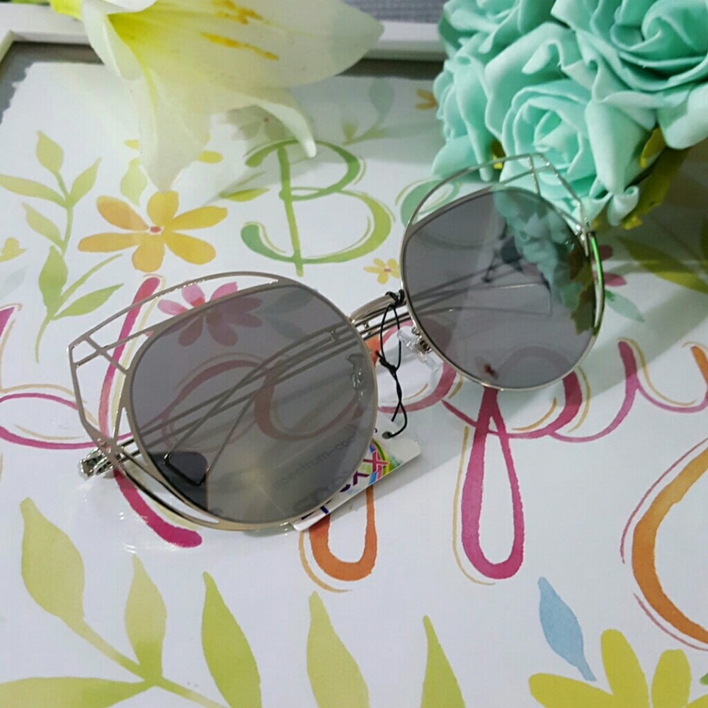 HIGH QUALITY CAT EYE MIRROR VINTAGE SUNGLASSES - Picture 3 of 4