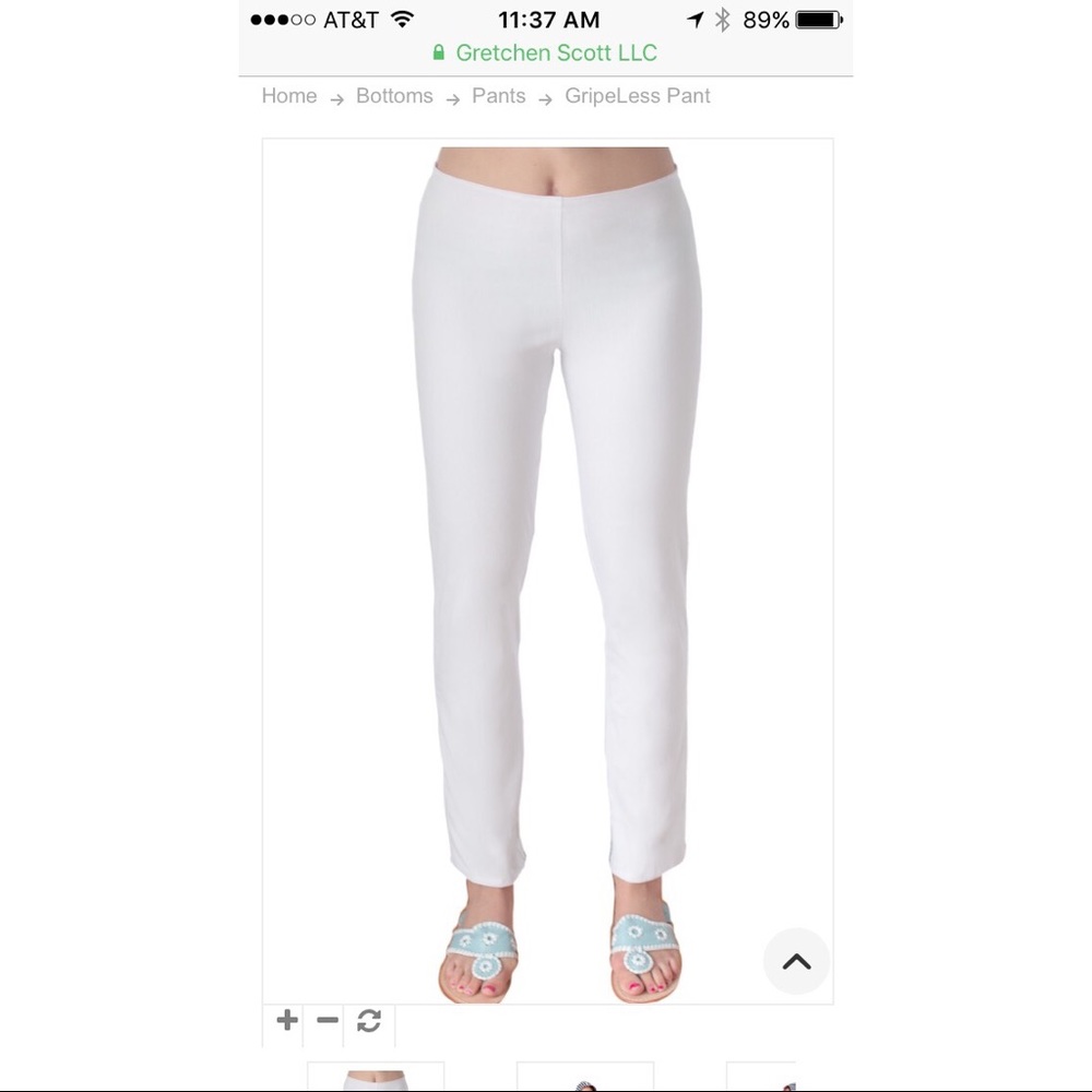 BRAND NEW Gretchen Scott GripeLess white pants
