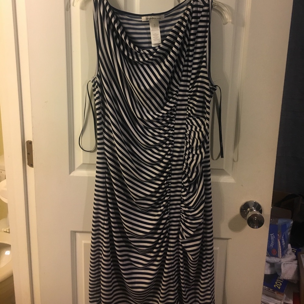 Laundry navy and white striped dress