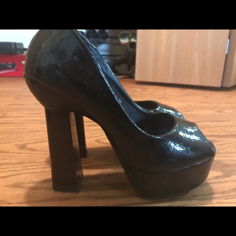 Black platform heels