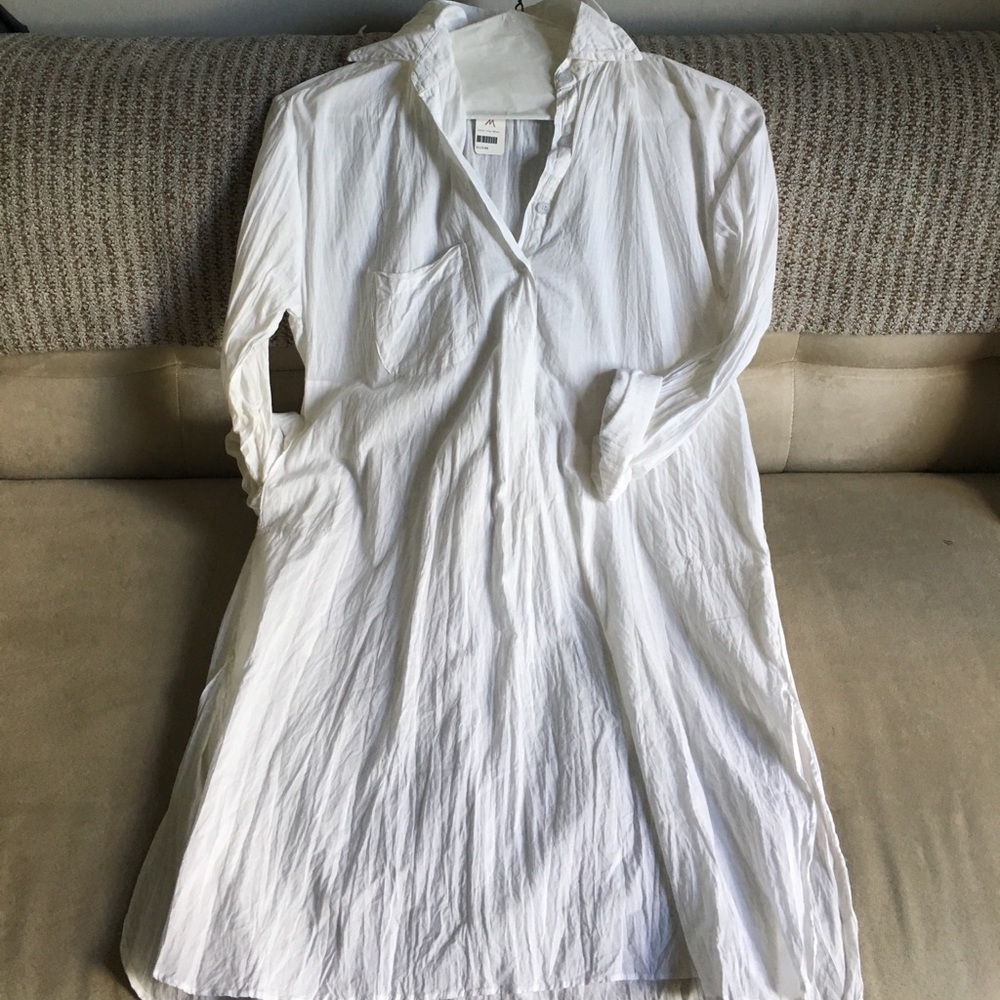 Marie Eiffel white tunic/shirt dress
