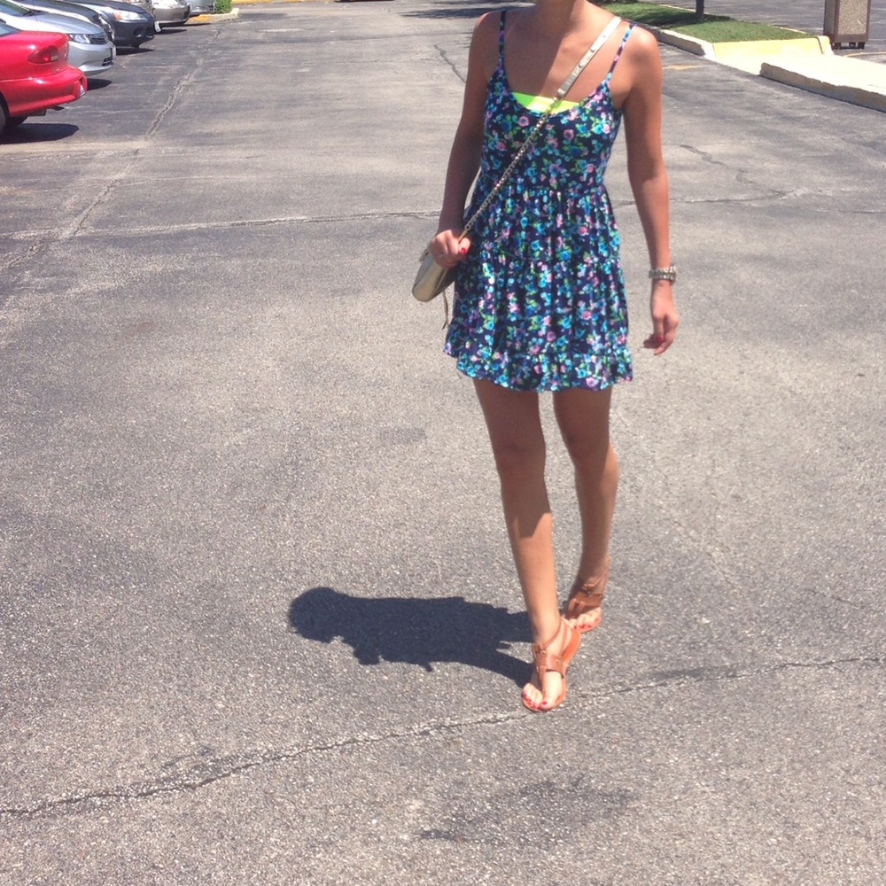 Fiora Dress | poly/spandex | floral print, navy