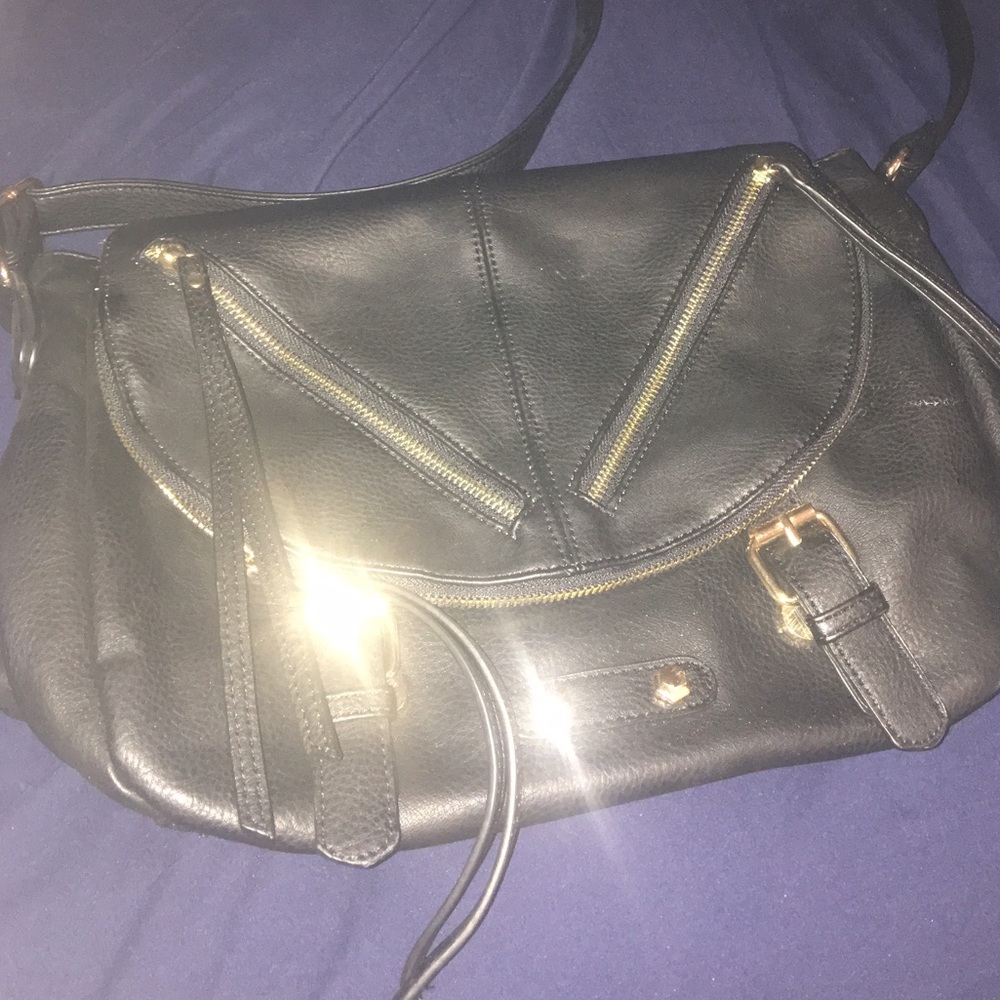 Black with gold hardware crossbody/ shoulder bag