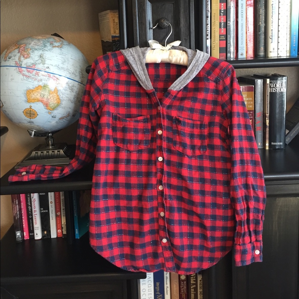 Hooded Flannel Abercrombie Kids