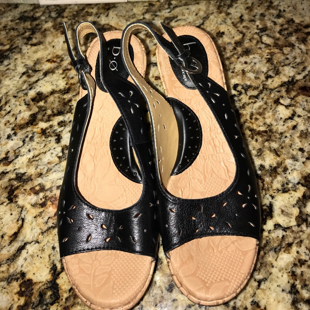 Leather cork wedge sandals born concept Boho sexy
