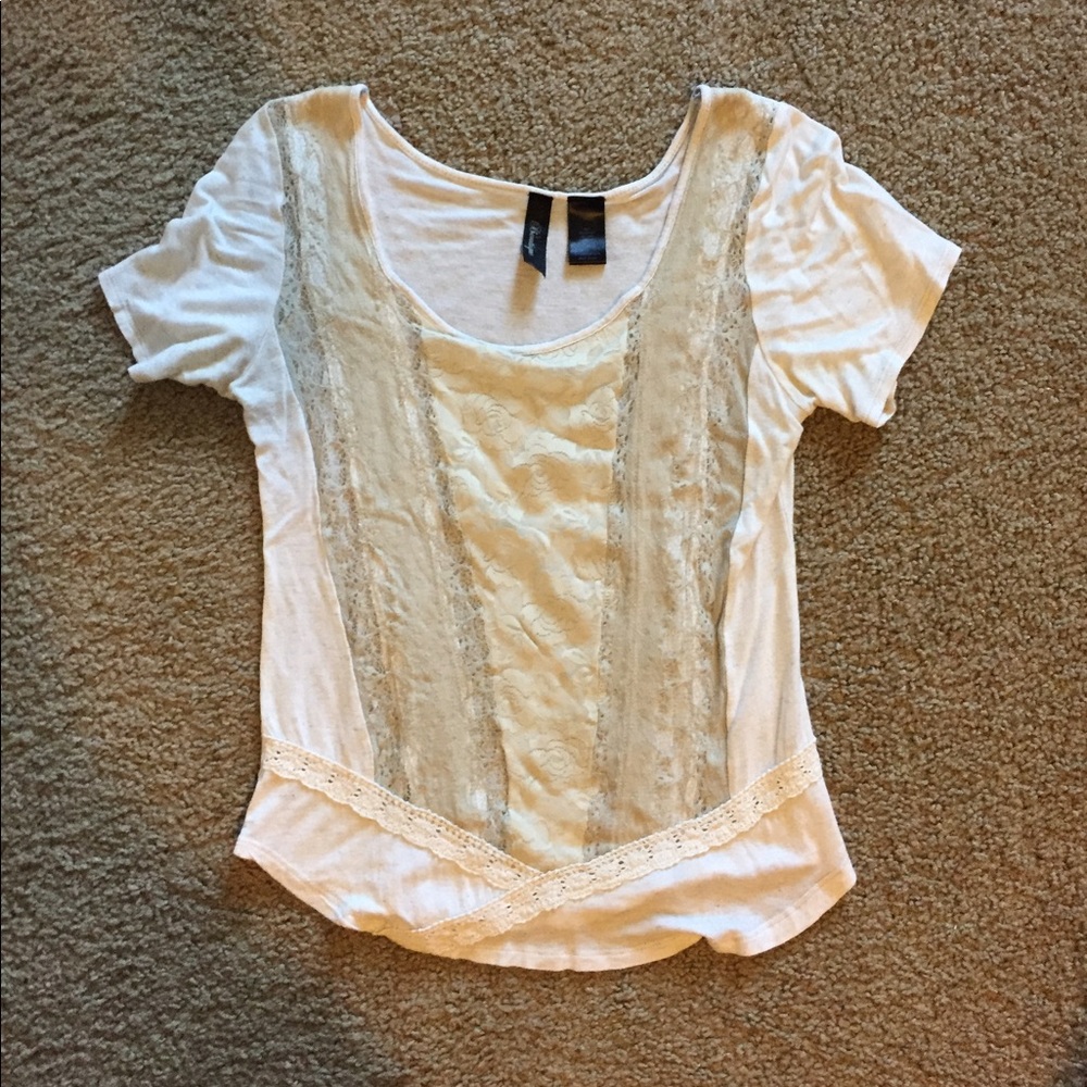BKE Boutique Lace Shirt