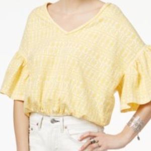 Free people ruffle sleeve top