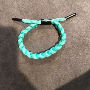 Teal braided bracelet
