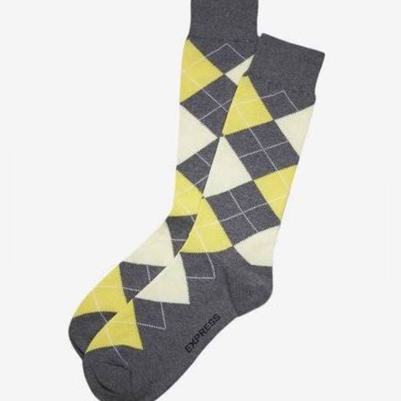 Express Other - Express Yellow Plaid Socks - Brand New
