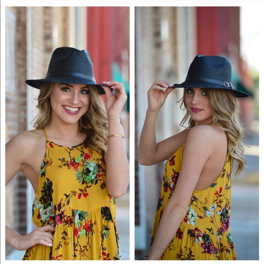 🤠🤠Adorable Black Panama Hat