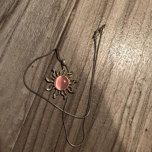 Light pink sun necklace