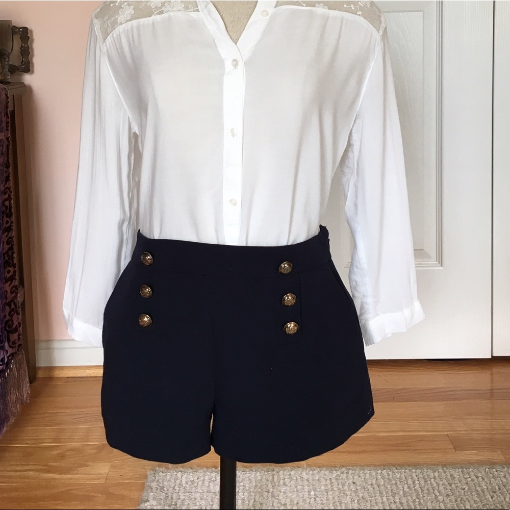 Blue sailor/ nautical shorts