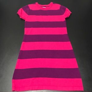 Medium 7/8 Pink & Purple Stripe SS Sweater Dress