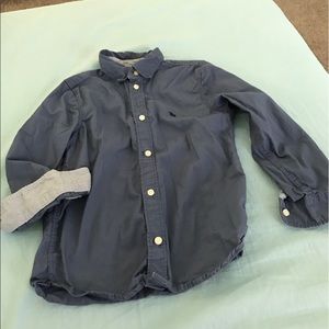 Boys blue button down shirt