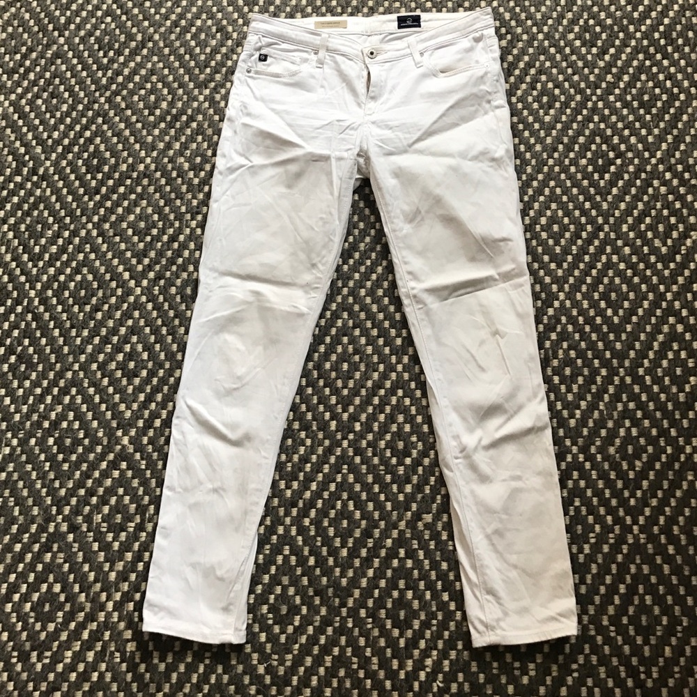 AG white skinny jeans