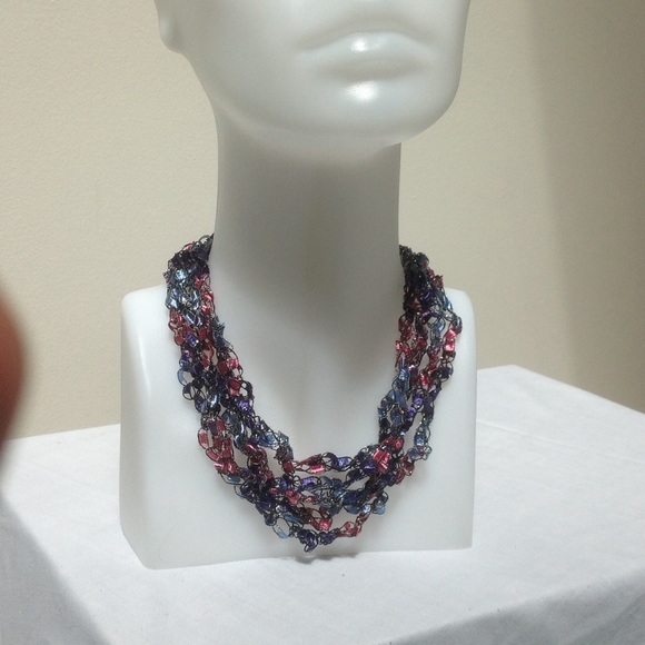 Beaded Crochet Necklace - Picture 1 of 8