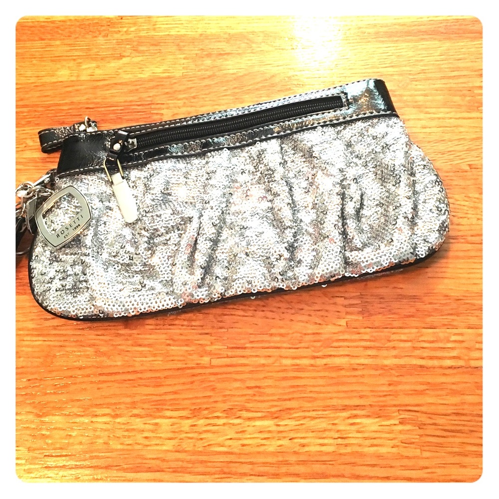 Sequin hand clutch
