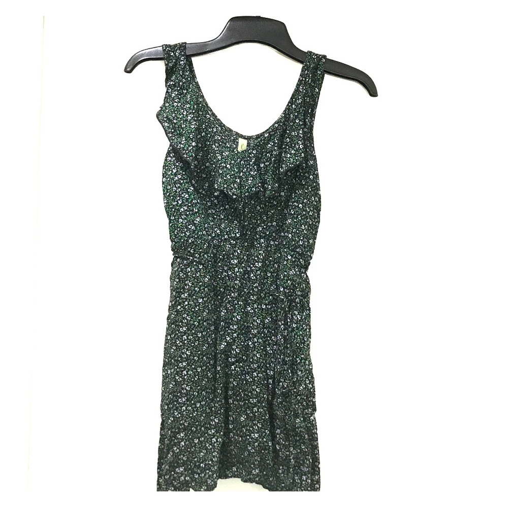 Floral ruffle tunic