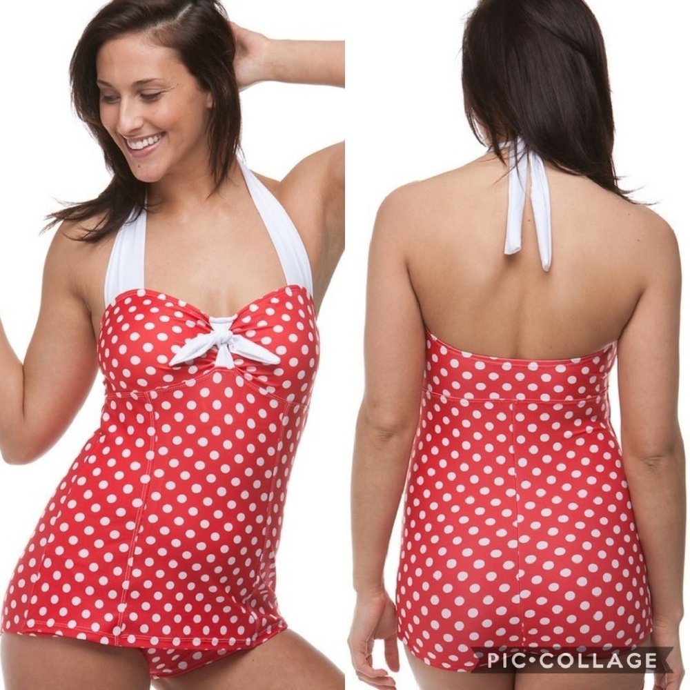 Adorable retro halter swimsuit!