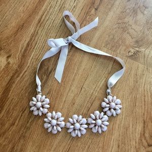 Charming Charlie ribbon tie statement necklace