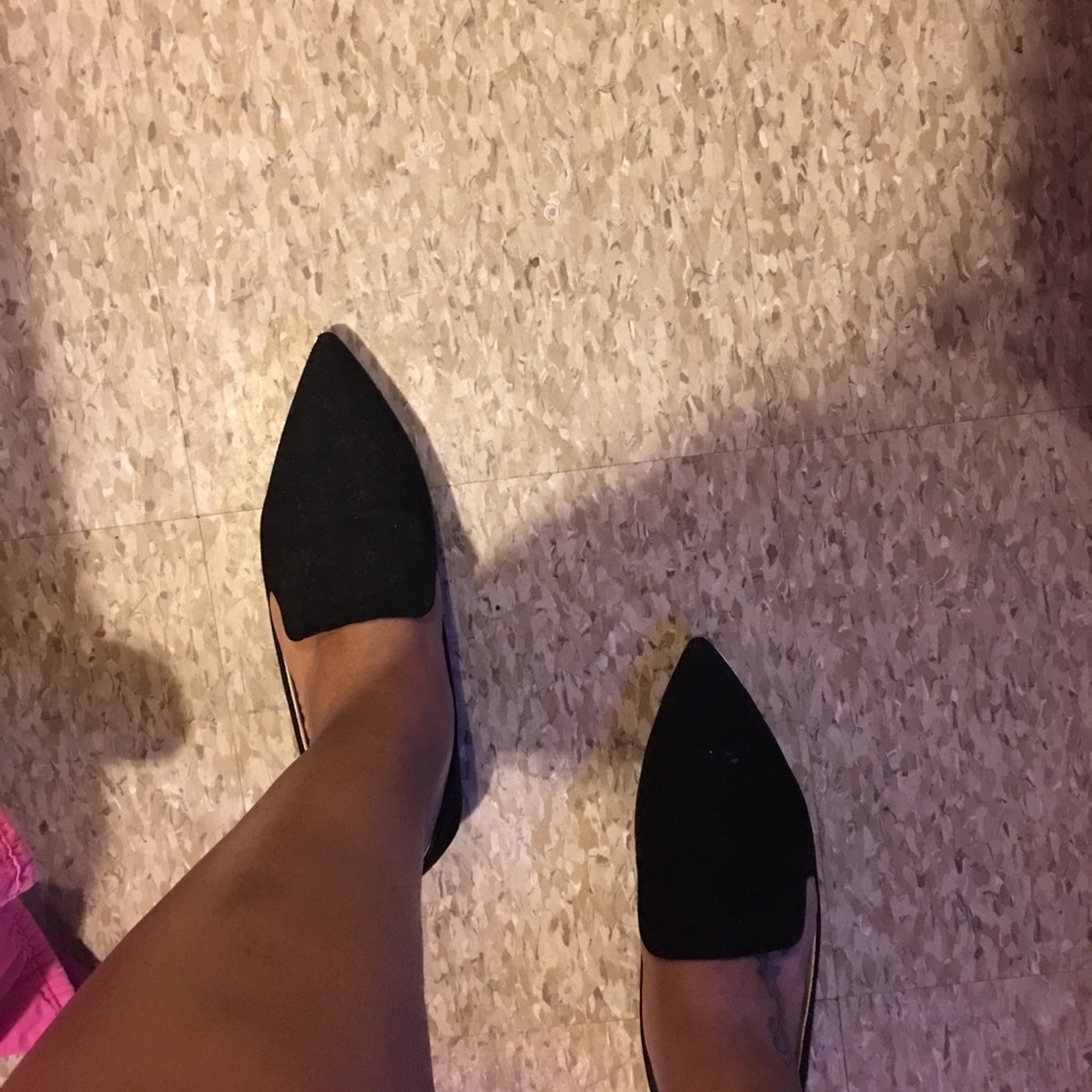 Zara steel Toe suede flats