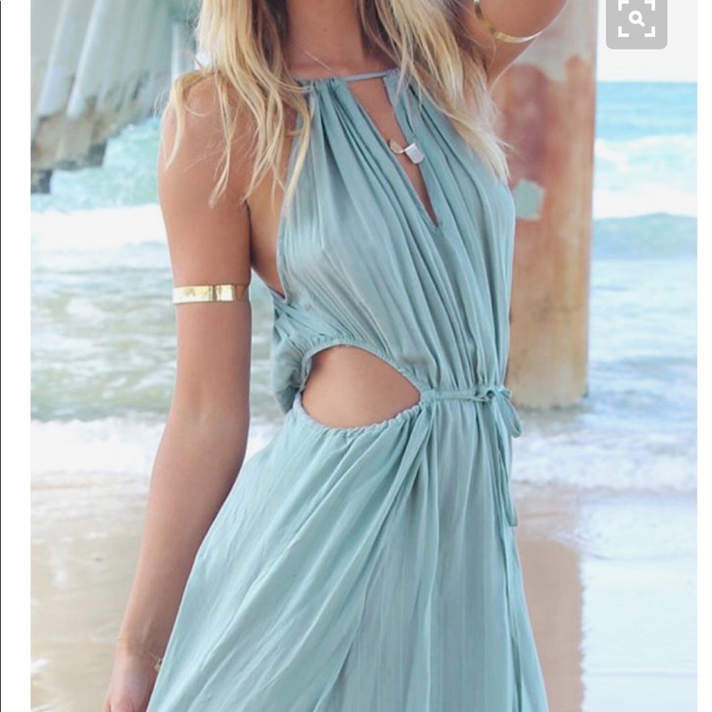 Light blue maxi summer dress