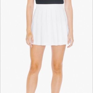 American Apparel White Tennis Skirt