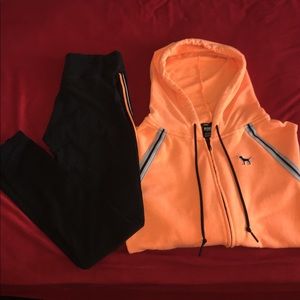 PINK hoodie and leggings combo