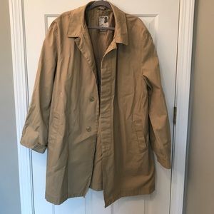 Tan trench coat