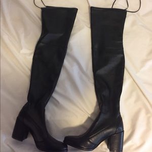 Women's leather over the knee boots