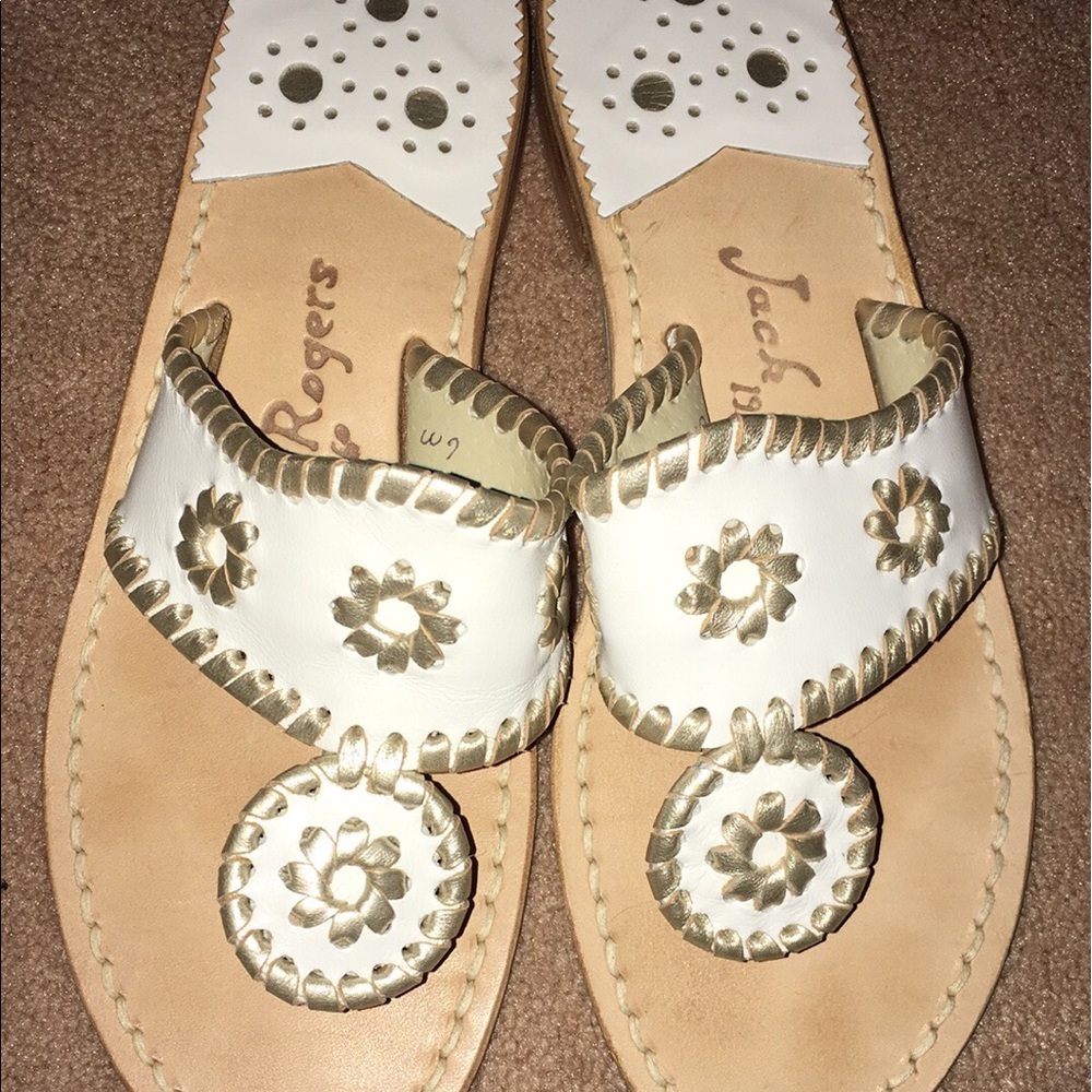 Navajo Jack Rogers in White/Platinum