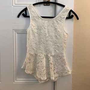 White lace tank top