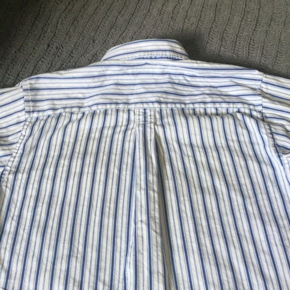 Allen Solly blue and white striped button up shirt - Picture 3 of 7