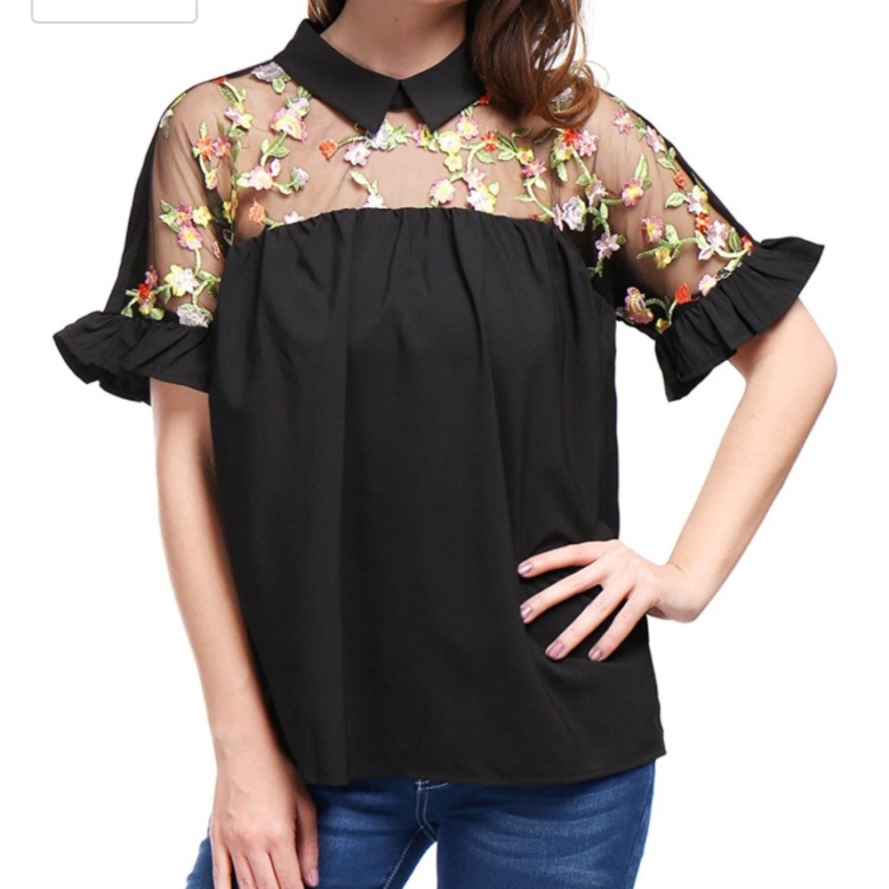 Embroidered top
