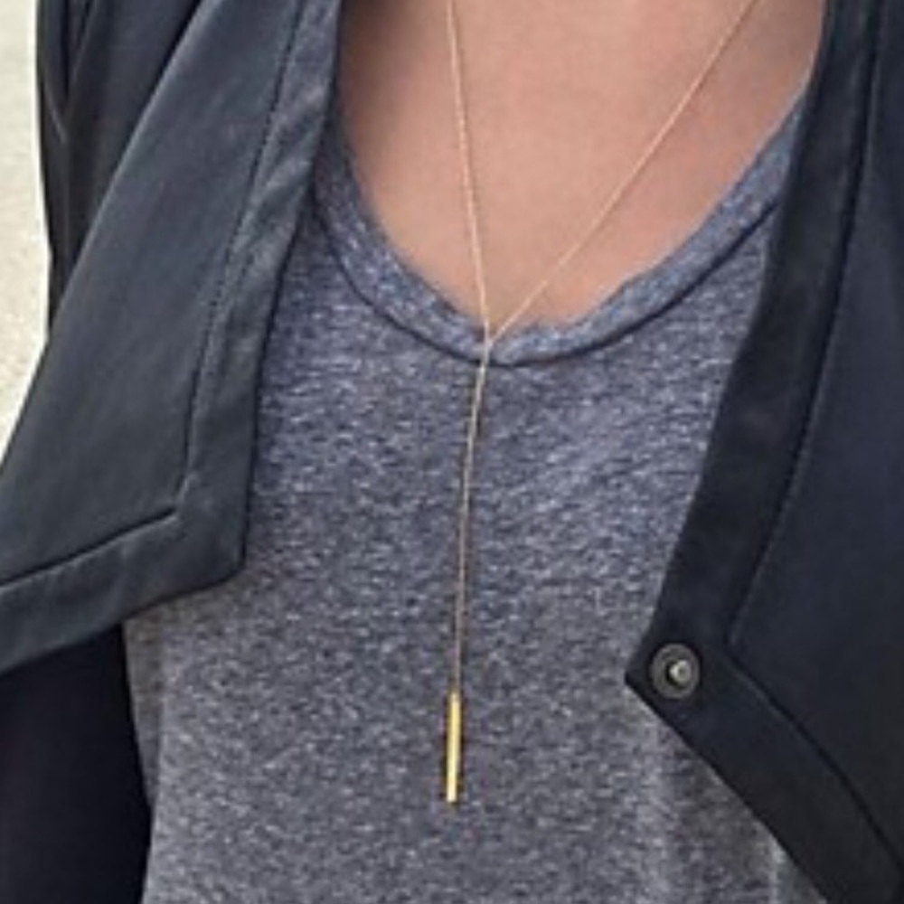 NWT Gold Drop-Down Pendant.