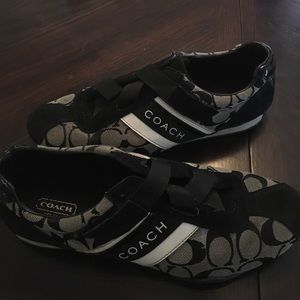 Grey/black Coach sneakers