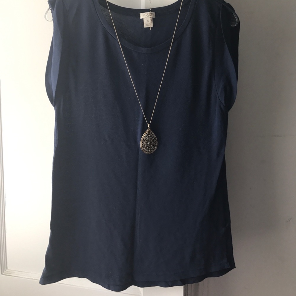 J.Crew Muscle Tank Navy small