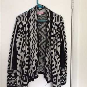 Aztec print cardigan