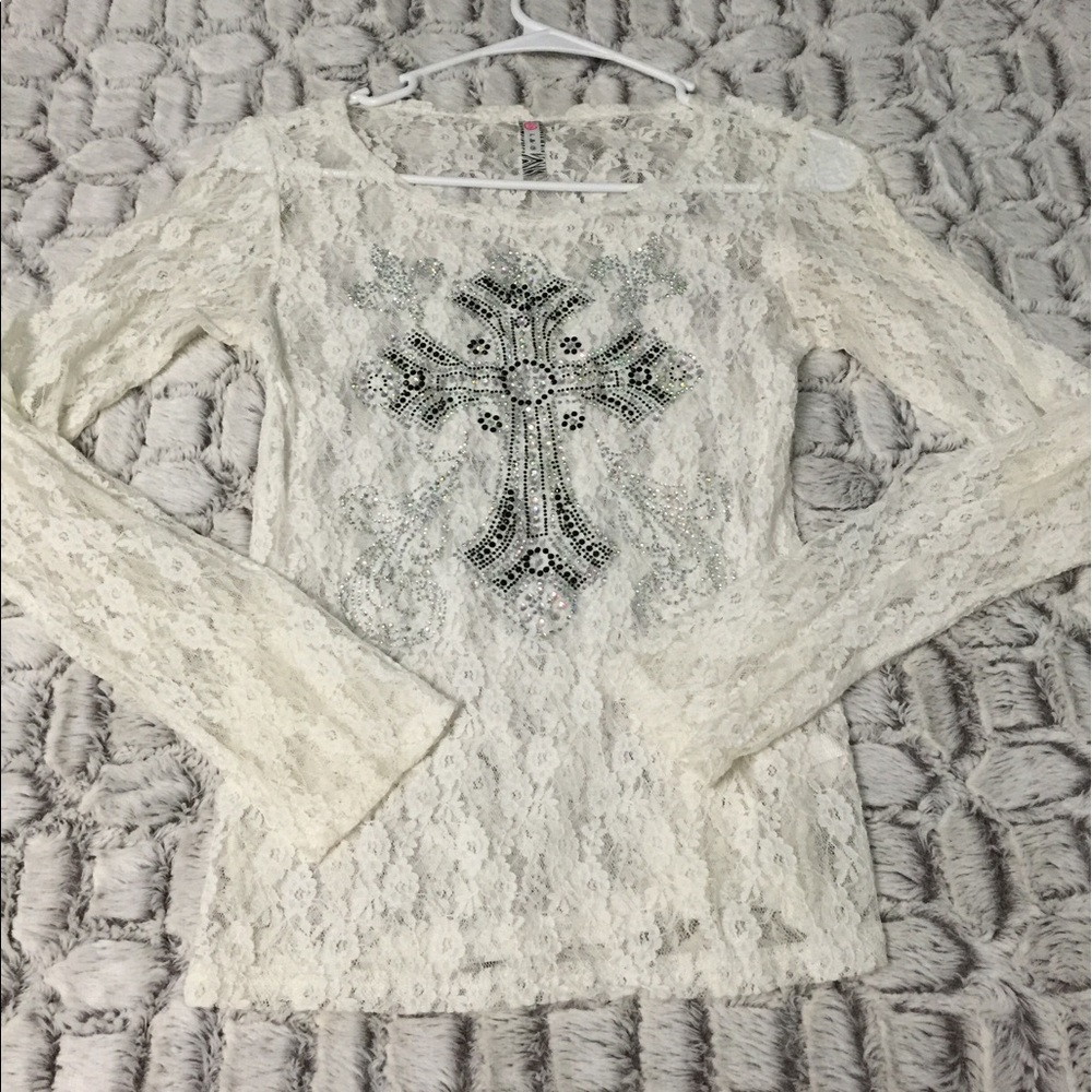 Cross Lace Blouse