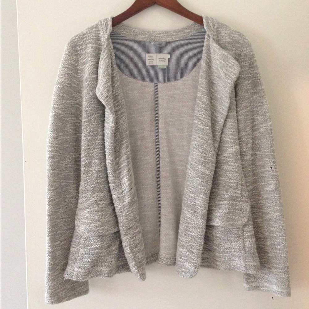 Anthropologie cotton blazer size large