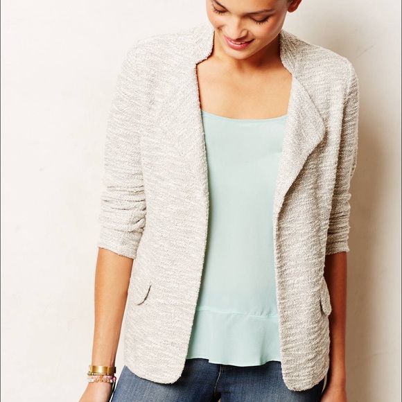 Anthropologie cotton blazer size large - Picture 2 of 3