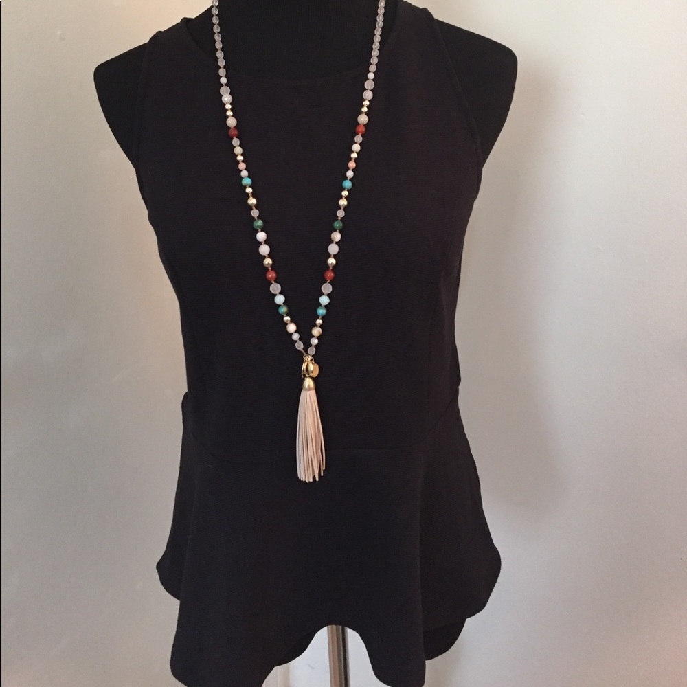 Black peplum top like new