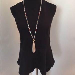 Black peplum top like new