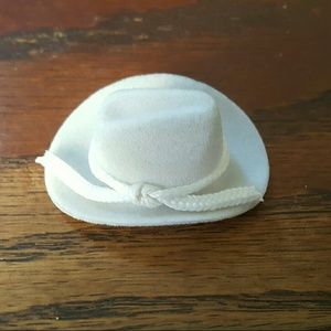MINIATURE DOLLHOUSE HANDMADE COWBOY HAT WHITE