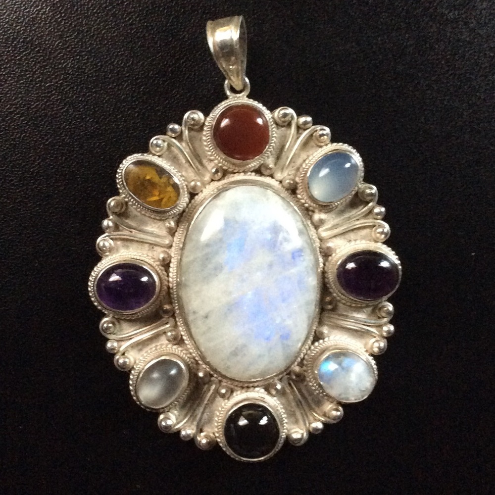 Artisan Crafted | 3 1/4" Moonstone Pendant