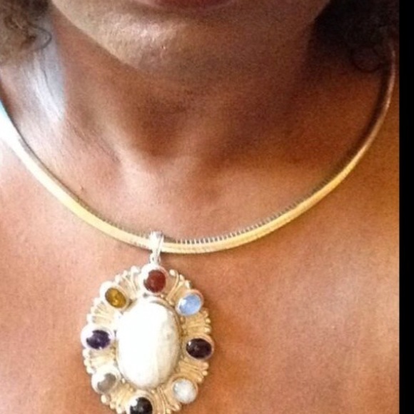 Artisan Crafted | 3 1/4" Moonstone Pendant - Picture 2 of 4