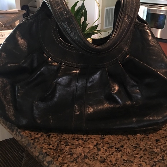 black coach patent leather handbag authentic - Picture 1 of 2
